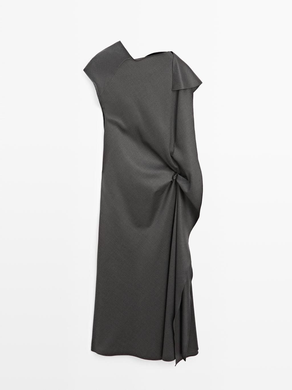 Long dress with neck detail - LIMITED