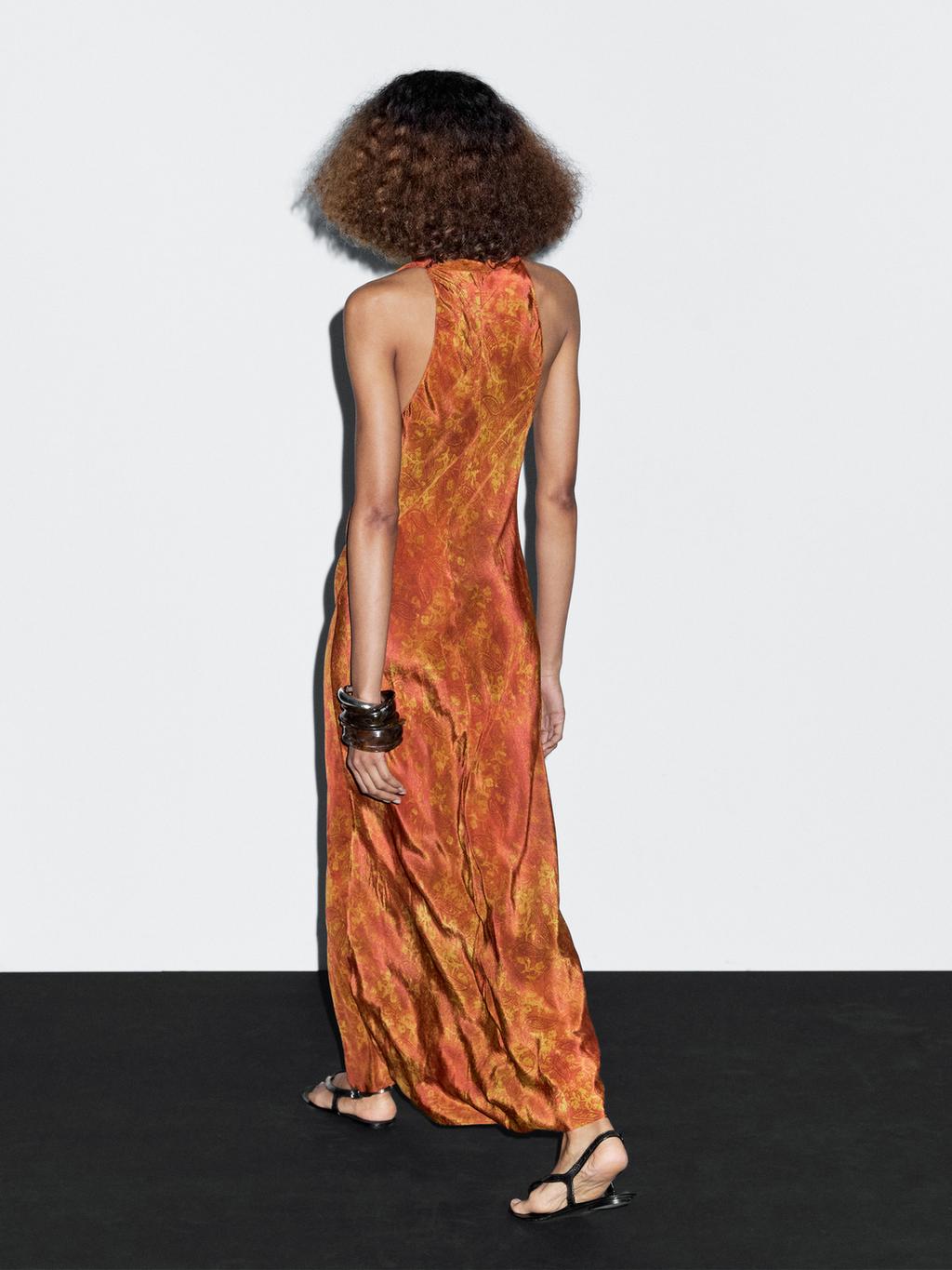 Long flowing printed dress