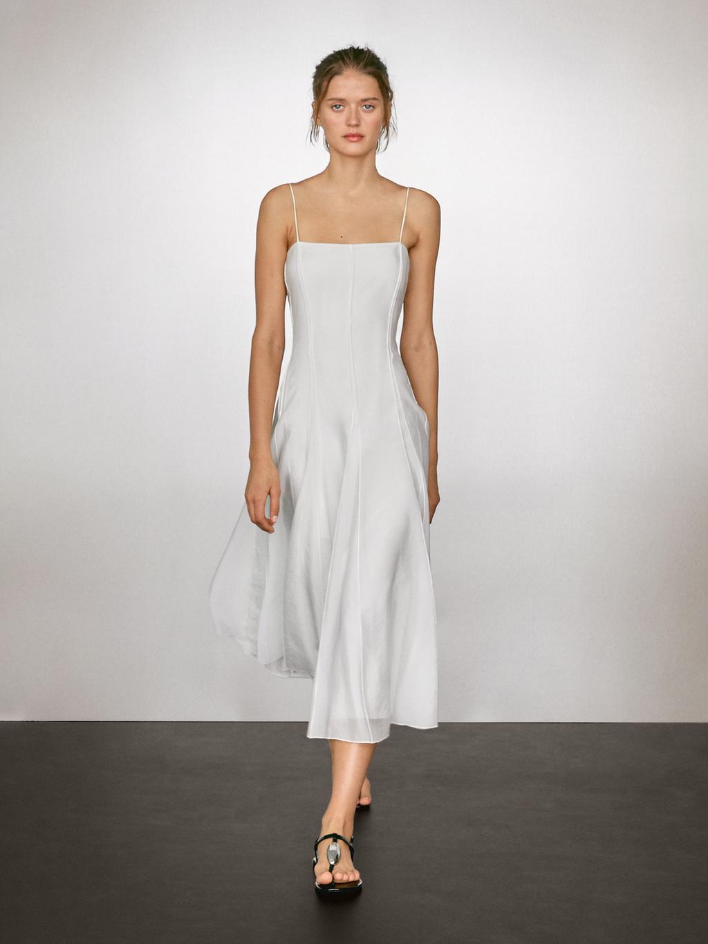 Flowing strappy midi dress