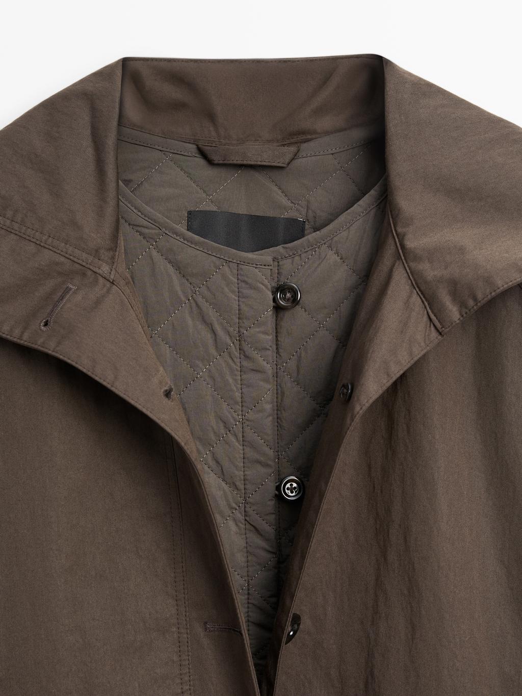 Long parka with detachable gilet