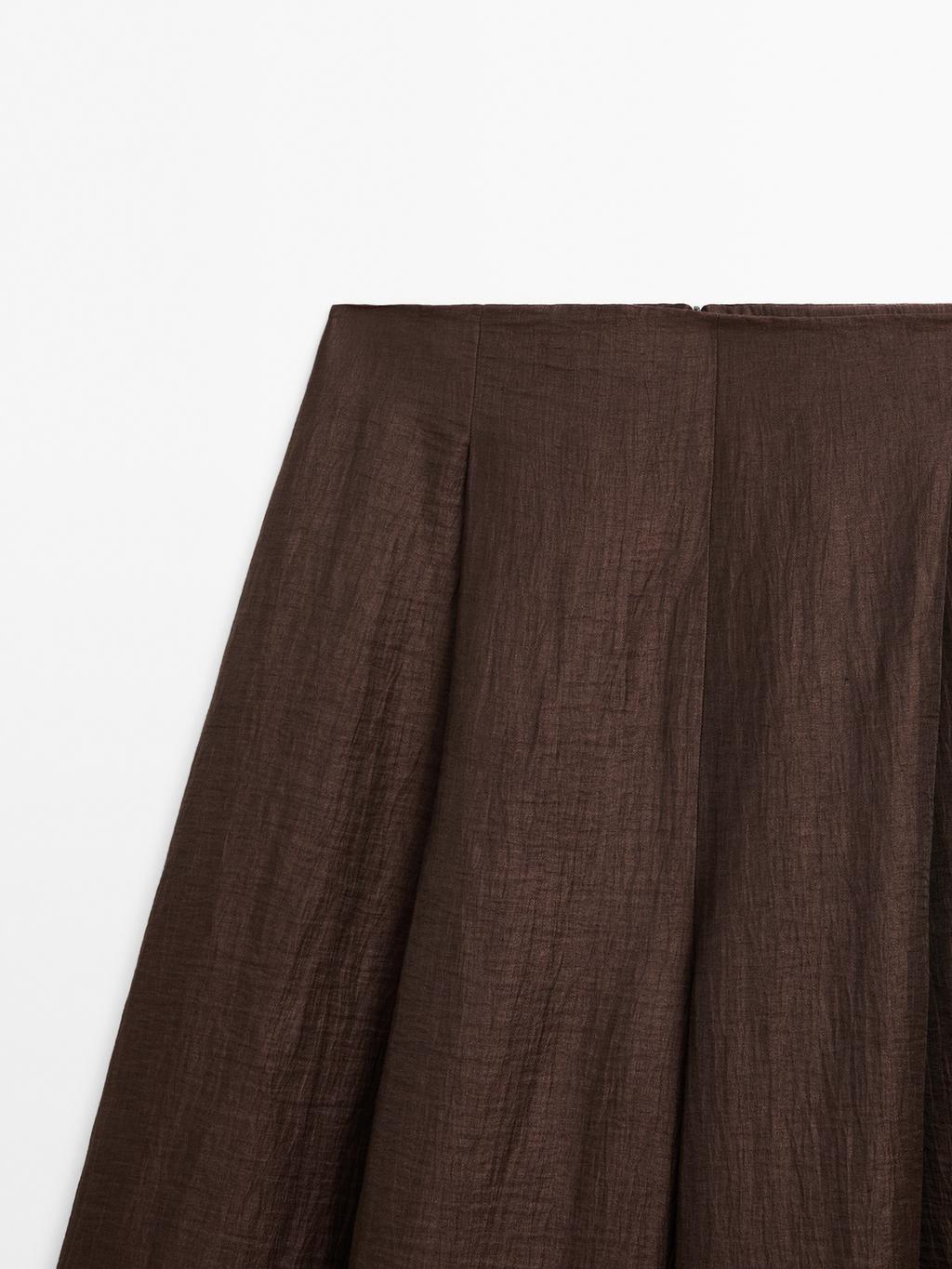 Linen blend wide-leg trousers - STUDIO