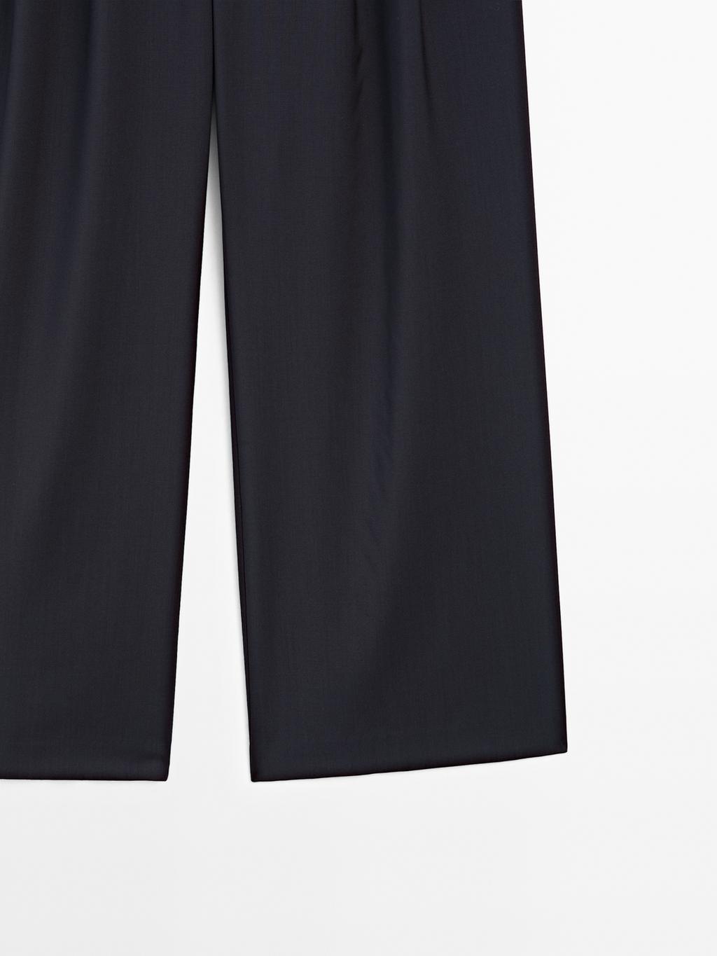 100% wool double darted trousers - STUDIO