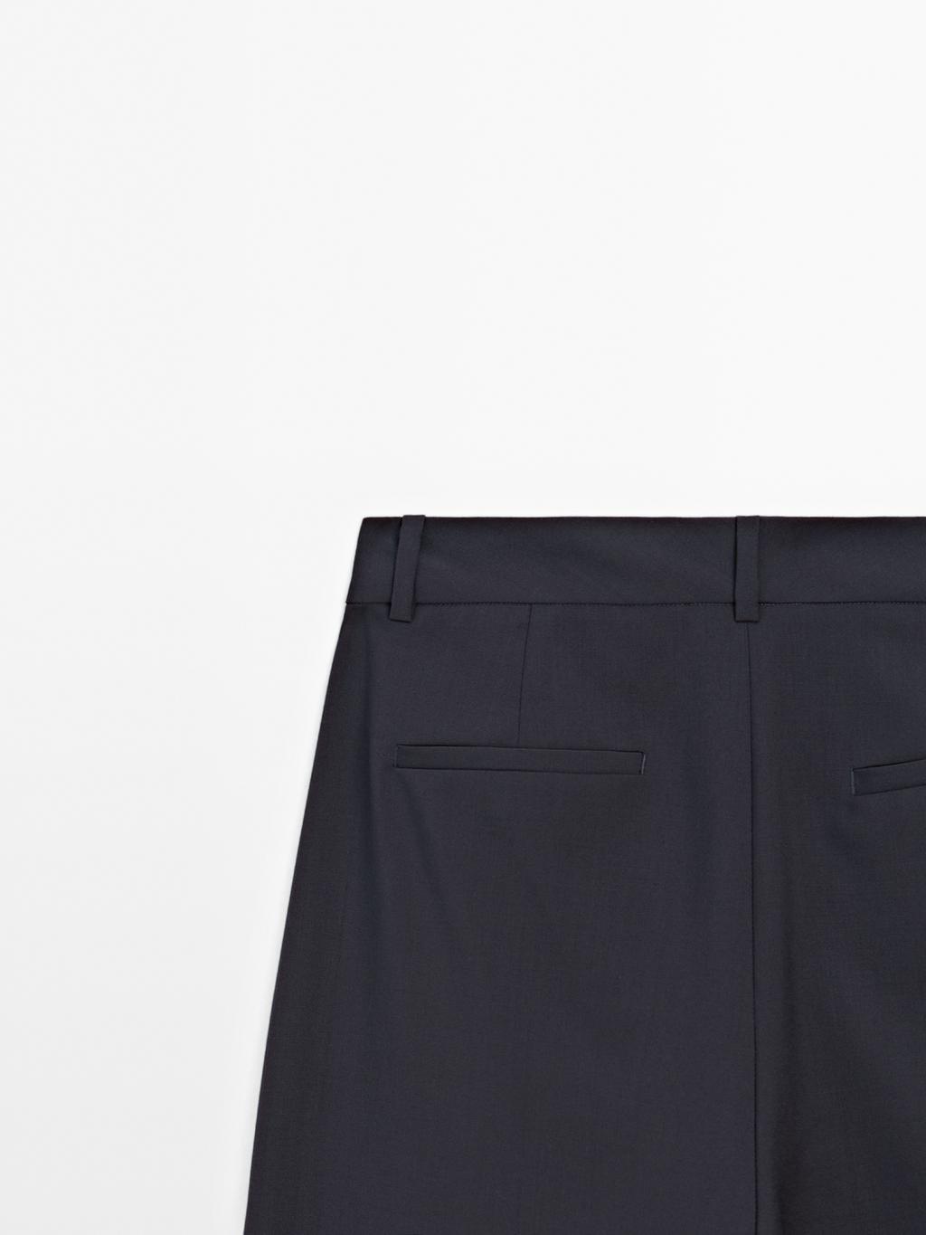 100% wool double darted trousers - STUDIO