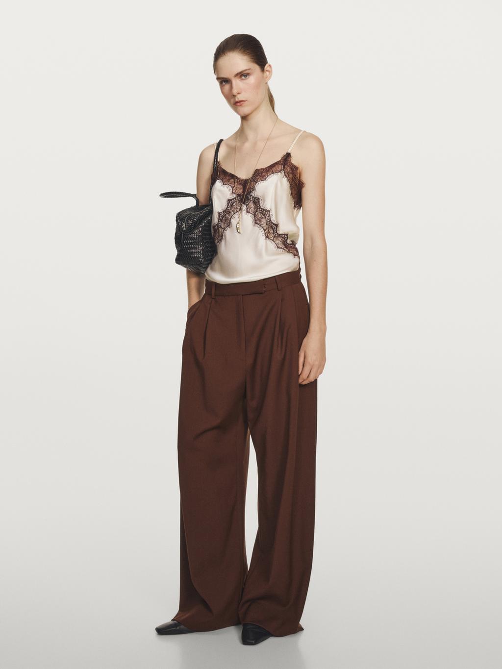 Wide-leg trousers with double dart - STUDIO