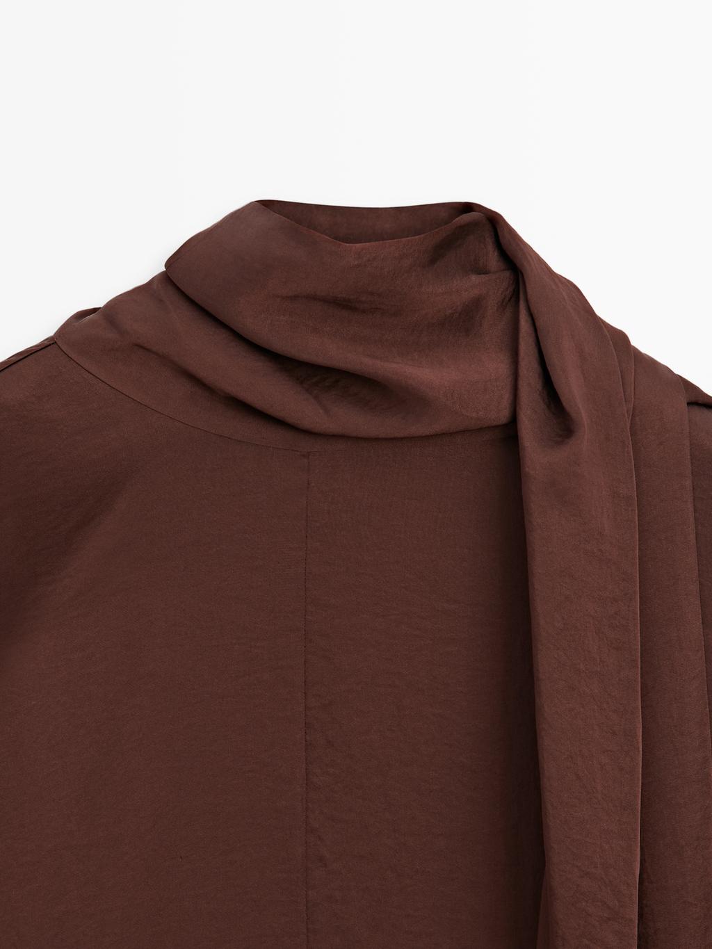 Flowing long sleeve midi dress - STUDIO