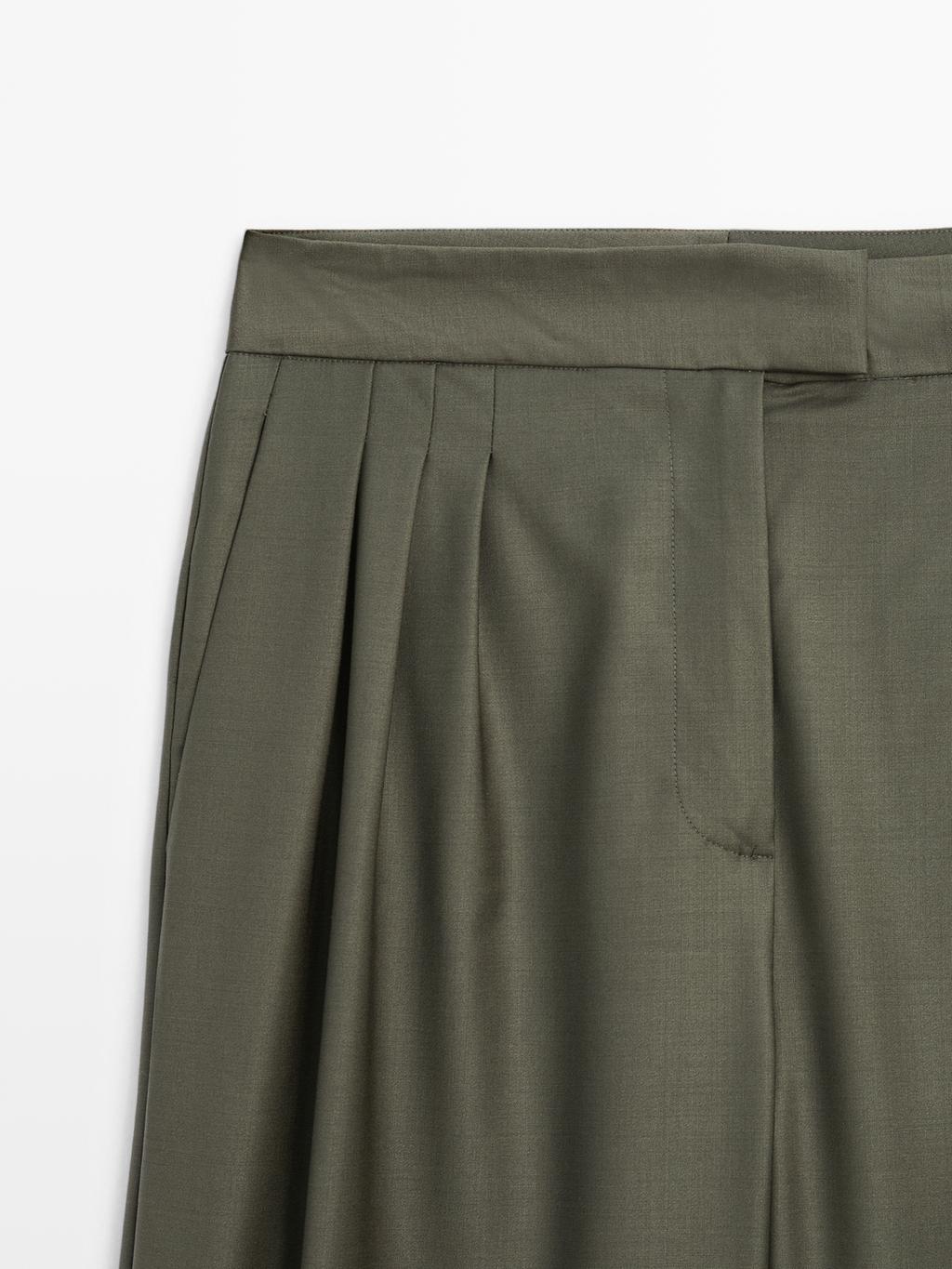 Darted wool blend trousers - STUDIO