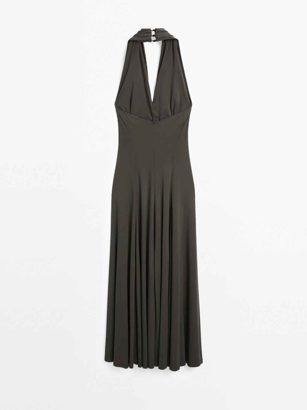 Long flowing halter-neck dress - STUDIO