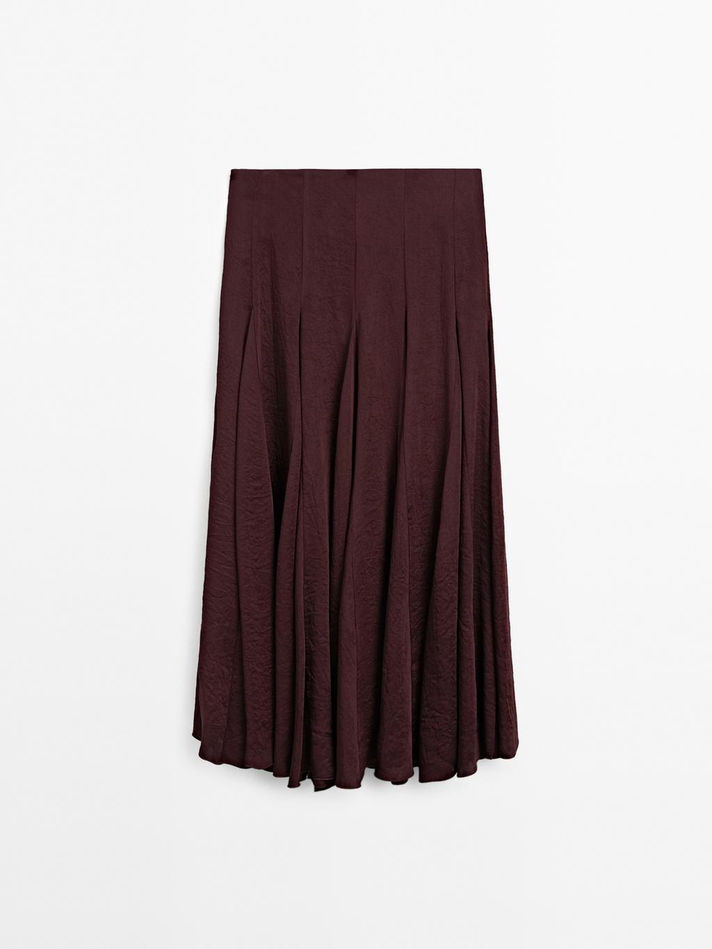 Flowing midi skirt with godet details - STUDIO