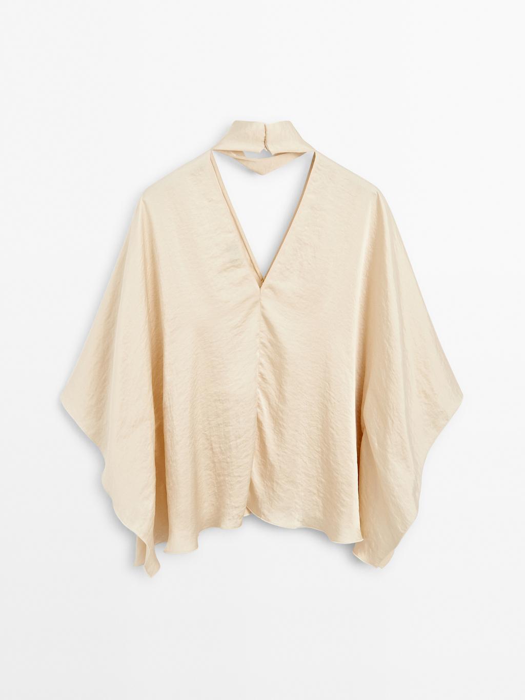 Flowing V-neck blouse - STUDIO