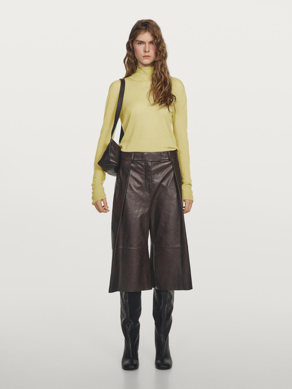 Knit 100% wool mock turtleneck sweater - STUDIO