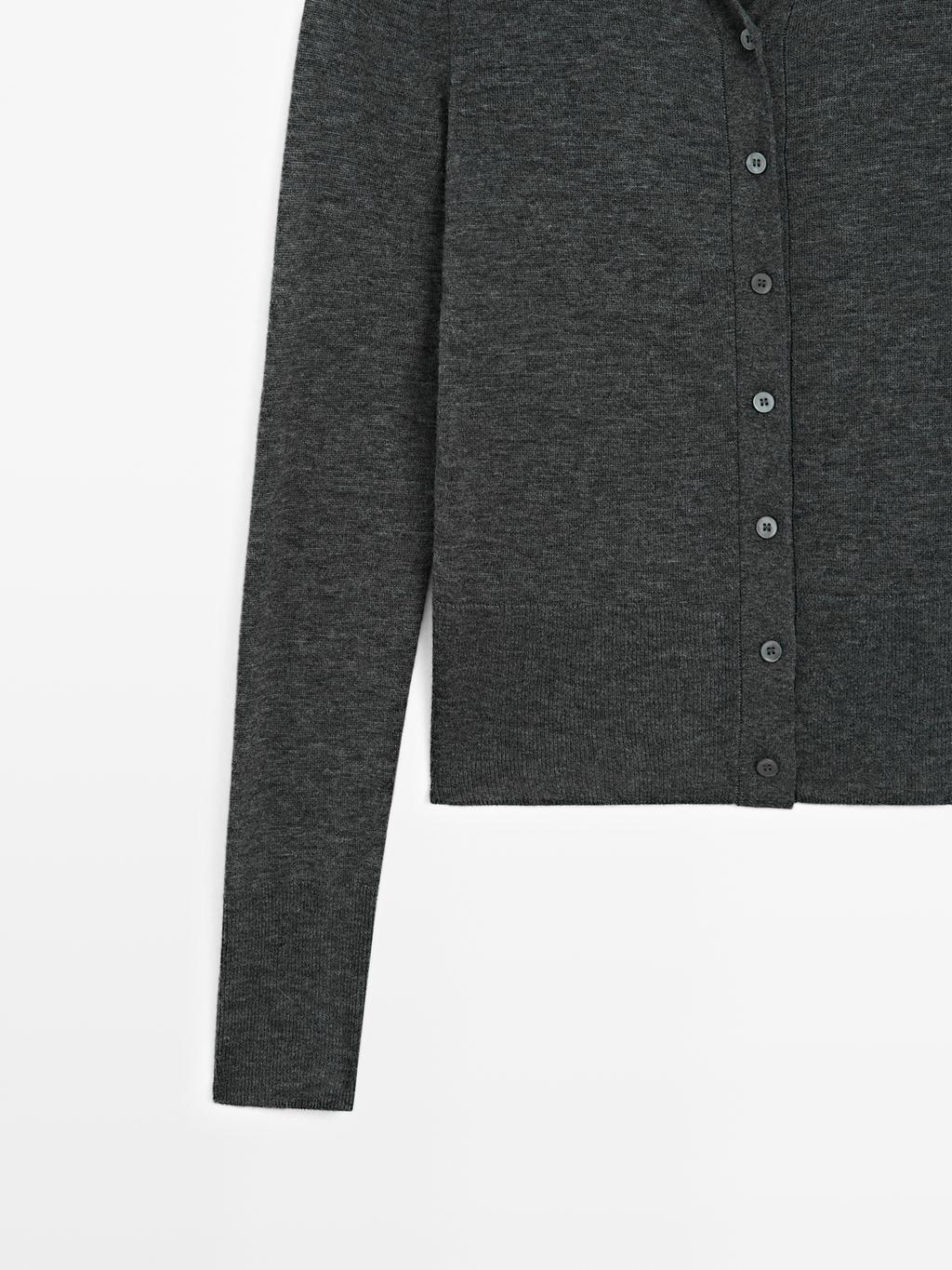 100% wool knit cardigan - Studio
