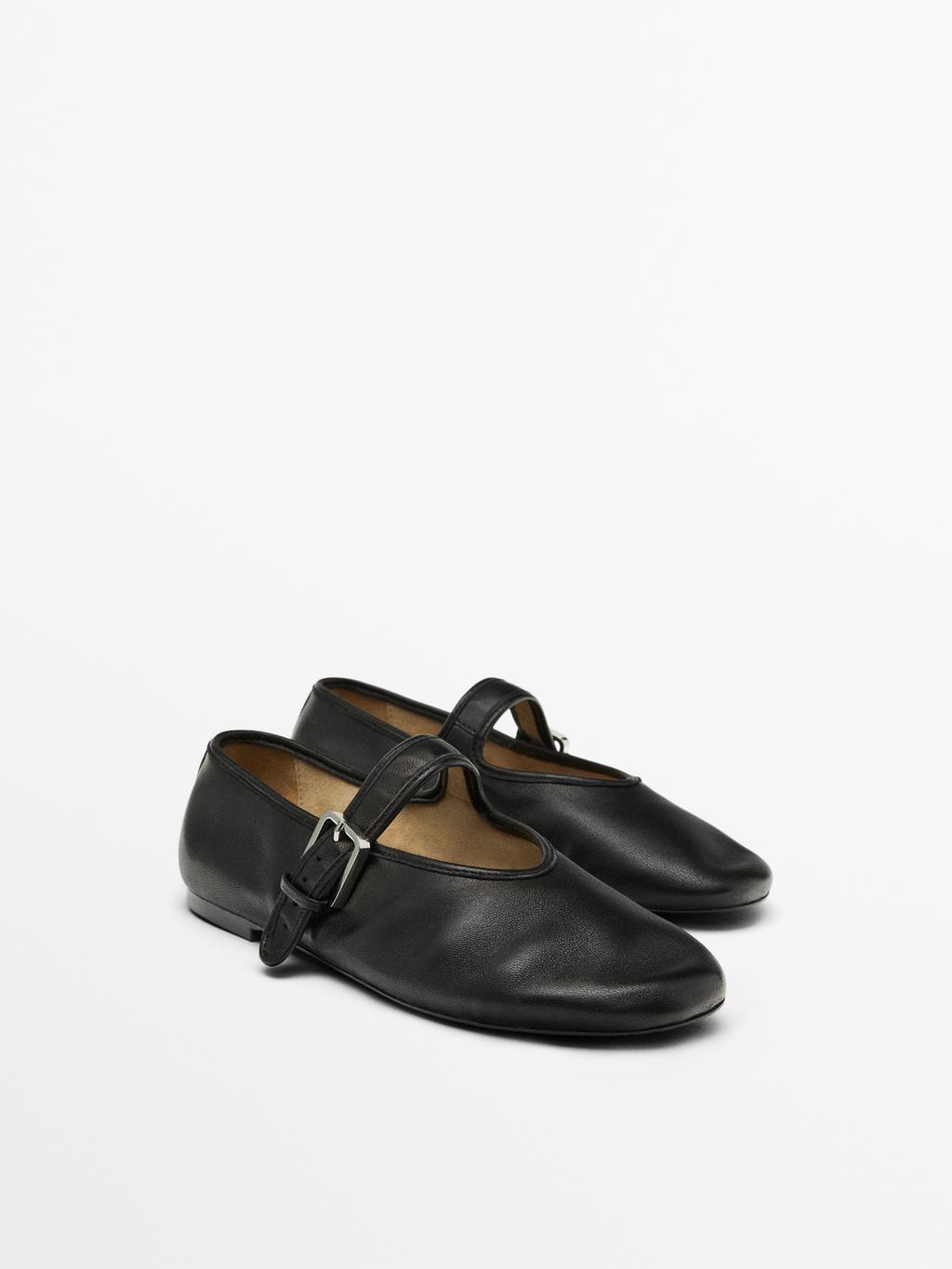 Soft leather ballerinas